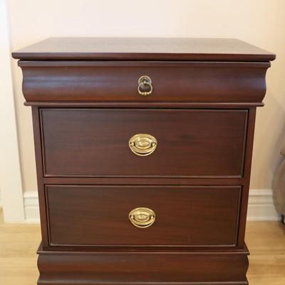 Pair of Three Drawer Mahogany Night Stands