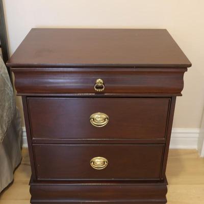 Pair of Three Drawer Mahogany Night Stands