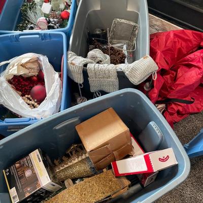 4 totes of Christmas