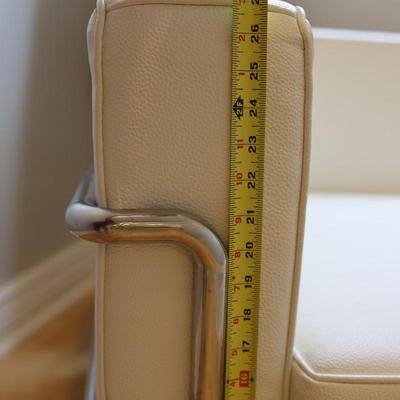 White Faux Leather White Accent Club Chair (1 of 2)