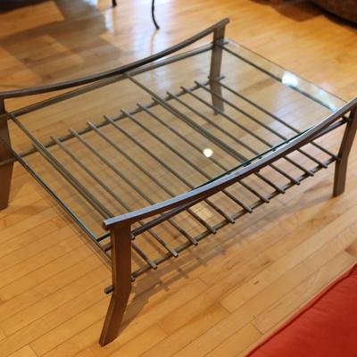 Glass-Top Coffee Table