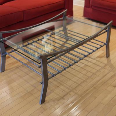Glass-Top Coffee Table