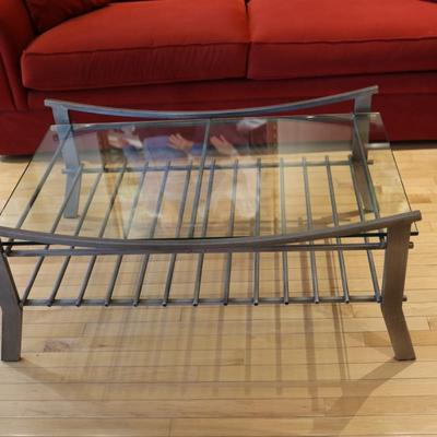 Glass-Top Coffee Table