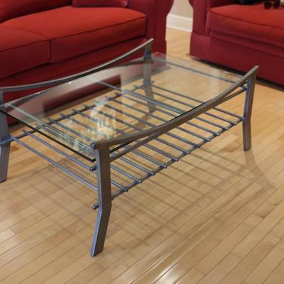 Glass-Top Coffee Table