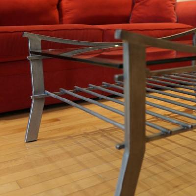 Glass-Top Coffee Table