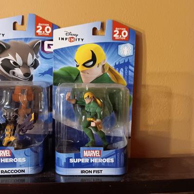 4 DISNEY INFINITY MARVEL SUPER HEROES IN SEALED PACKAGES