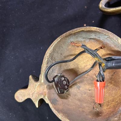 Vintage brass Leviton wall sconce