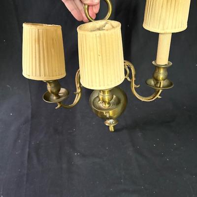 Vintage brass Leviton wall sconce