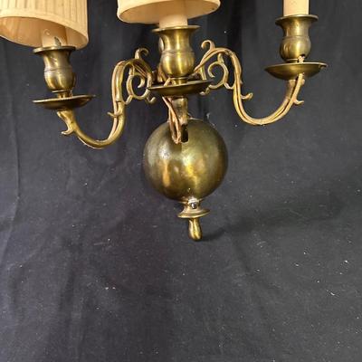 Vintage brass Leviton wall sconce