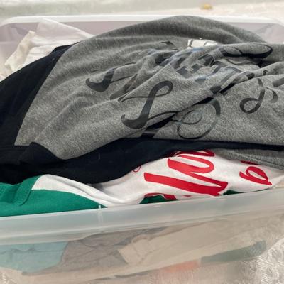 Small tote of ladies tshirts