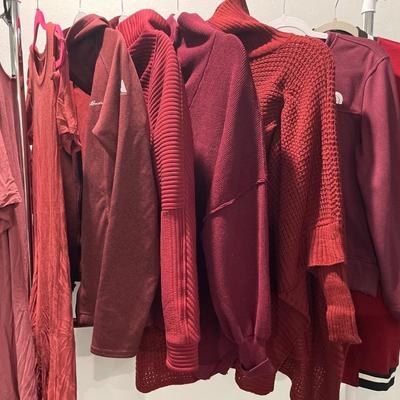 Ladies Burgundy color clothes
