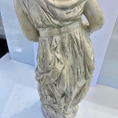 Vintage Classical Garden Statue – Lady with Urn, Composite Stone Finish