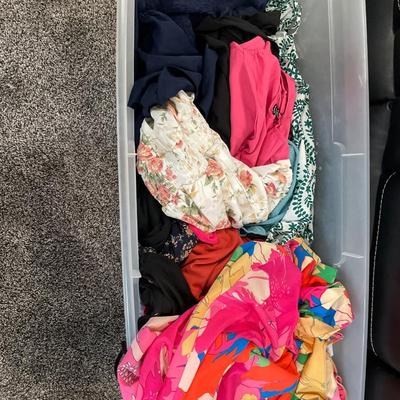 Big tote of fun bright and bold summer dresses