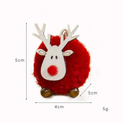 11-Pieces PomPom Reindeer Christmas Ornaments or Present Gift Pendant Xmas Decor