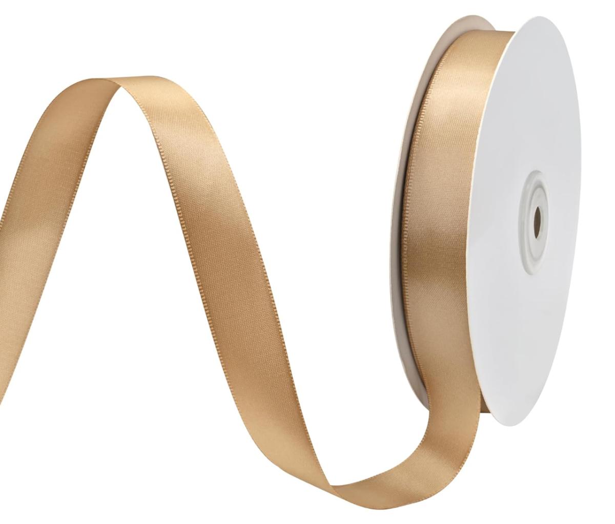 Champagne Gold Satin Ribbon 3/4