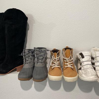 Black boots, Timberland, Sperry & HeyDude shoes