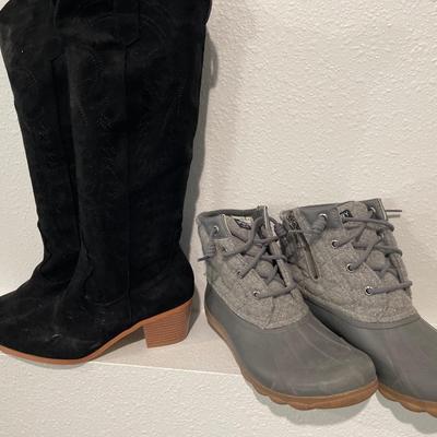 Black boots, Timberland, Sperry & HeyDude shoes