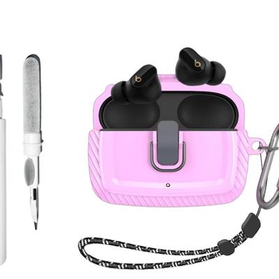 Taro Purple Beats Studio Buds Rugged Shockproof Case w/Security Lock - Protective Cover w/Carabiner Lanyard & Cleaning Tools