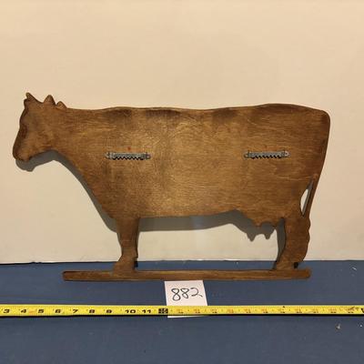 Wooden Cow Wall Art
