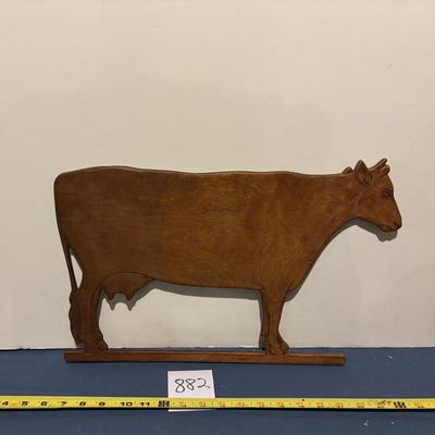 Wooden Cow Wall Art