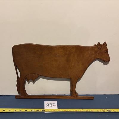 Wooden Cow Wall Art