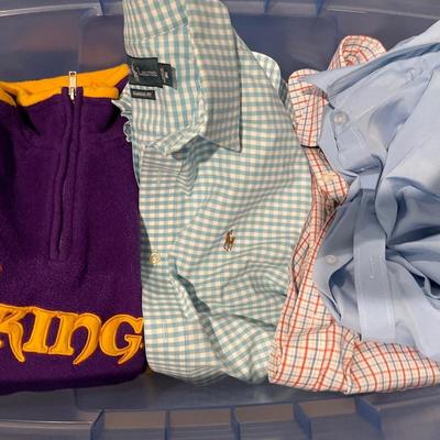 Tote of men’s clothing