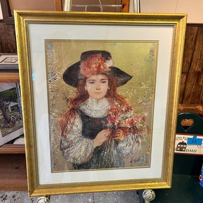 Lot 43 Girl holding flowers