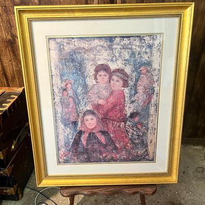 Lot 44 Hibel Print of ladies