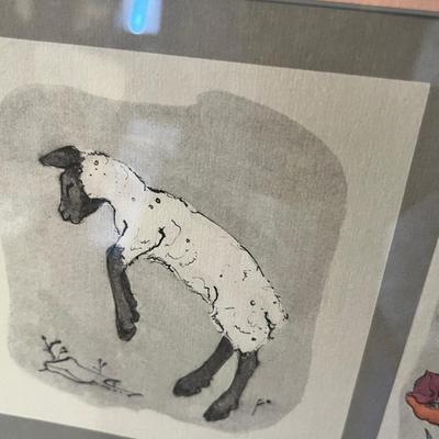 Lot 67 Sheep print