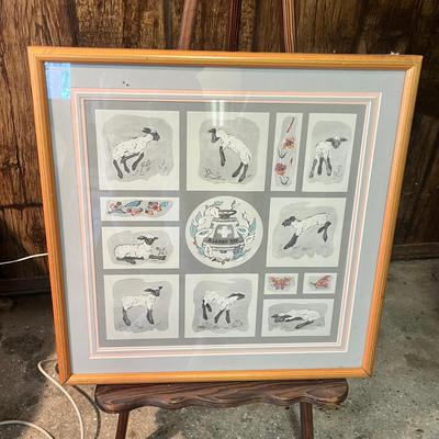 Lot 67 Sheep print