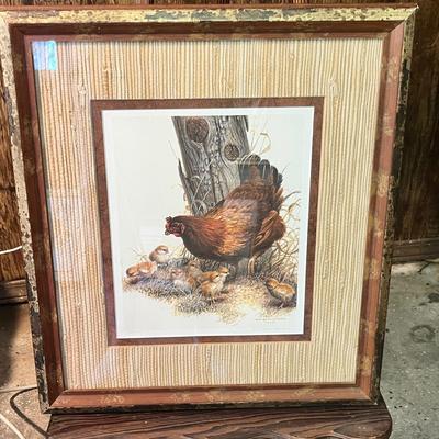 Lot 69 Barn Yard print Chickens