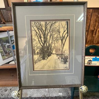 Lot 70 Winter scene print