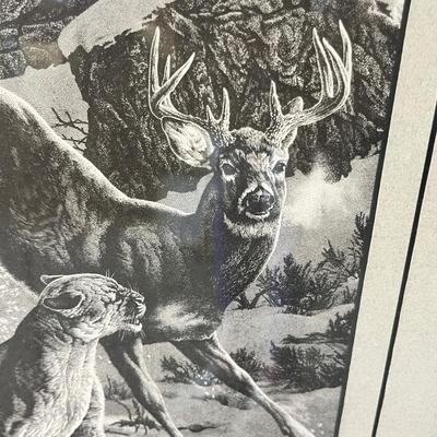 Lot 76 Winter wildlife print