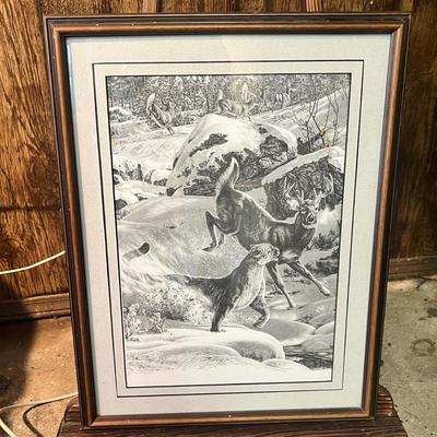 Lot 76 Winter wildlife print