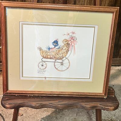 Lot 80 Baby Stroller w/ bird print