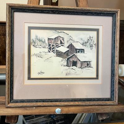 Lot 83 Winter scene, mountain mining