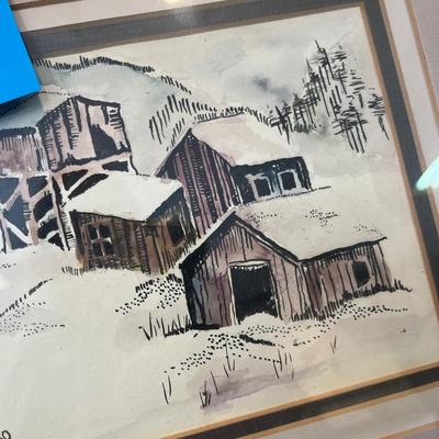 Lot 83 Winter scene, mountain mining