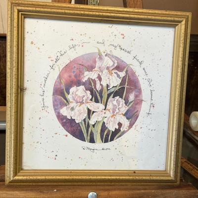 Lot 90 Iris Print w/ saying