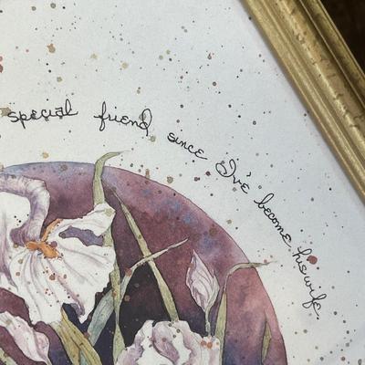 Lot 90 Iris Print w/ saying