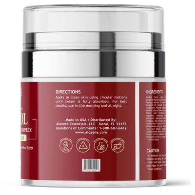 Alozera Retinol Cream for Face 1.7 oz – Anti-Aging, Wrinkle Reducer, Collagen Booster, Pore Refiner