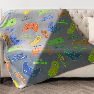50" x 60" Glow in The Dark Gamer Gaming Blanket Gifts Toys for Kids Boys 1-14 Years Old Gift Toddler Teens Boyfriends Game...