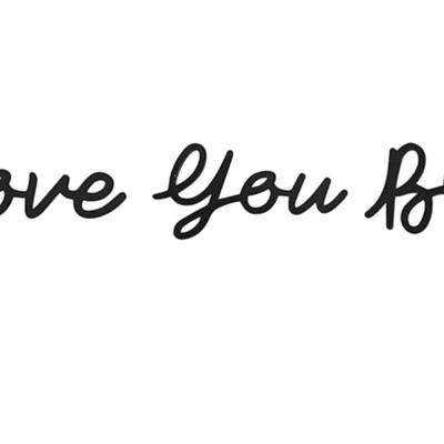 Love You Bye Wood Sign - Express Affection with Charming Boho Wall Decor for Family and Lovers - Damage-Free Installation Included