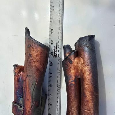 Pair of Raku-Fired Ceramic Wall Sculptures – Abstract Folded Forms with Iridescent Glaze