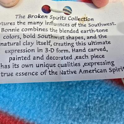 Broken Spirits Collection – Hand-Carved Southwest Pottery Bonnie Greenhouse & Framed Print Set