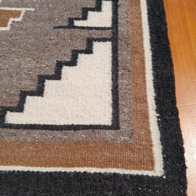 Handwoven Navajo-Style Rug | Earth Tones & Geometric Pattern