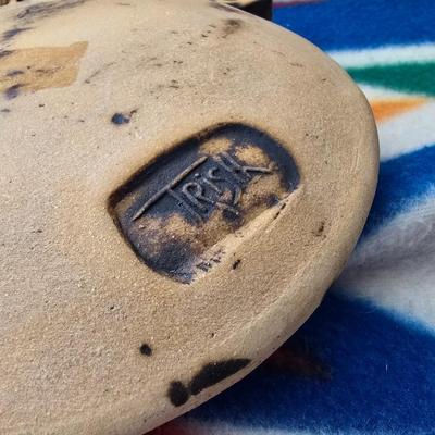 Framed Portrait by Mariela Villasmil-Kaminski & Signed Southwestern Hanging Pottery Vase