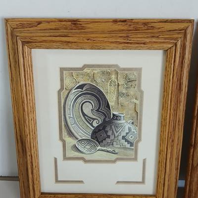 Set of 2 Signed Southwestern Prints by Greg Anderson – Framed Art with Artist Info
