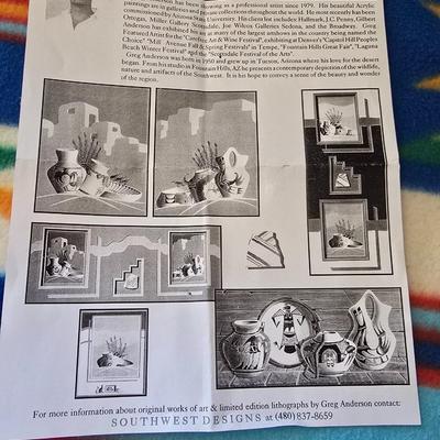 Set of 2 Signed Southwestern Prints by Greg Anderson – Framed Art with Artist Info