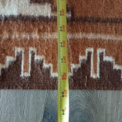 Vintage Southwestern Wool Rug – Rust, Cream & Earth Tones