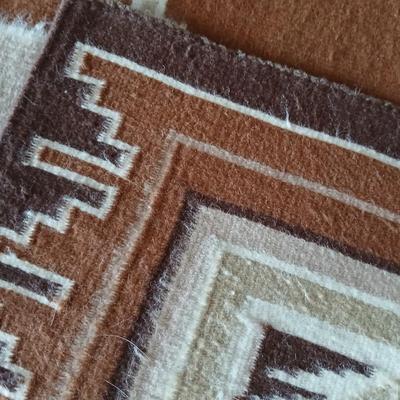 Vintage Southwestern Wool Rug – Rust, Cream & Earth Tones